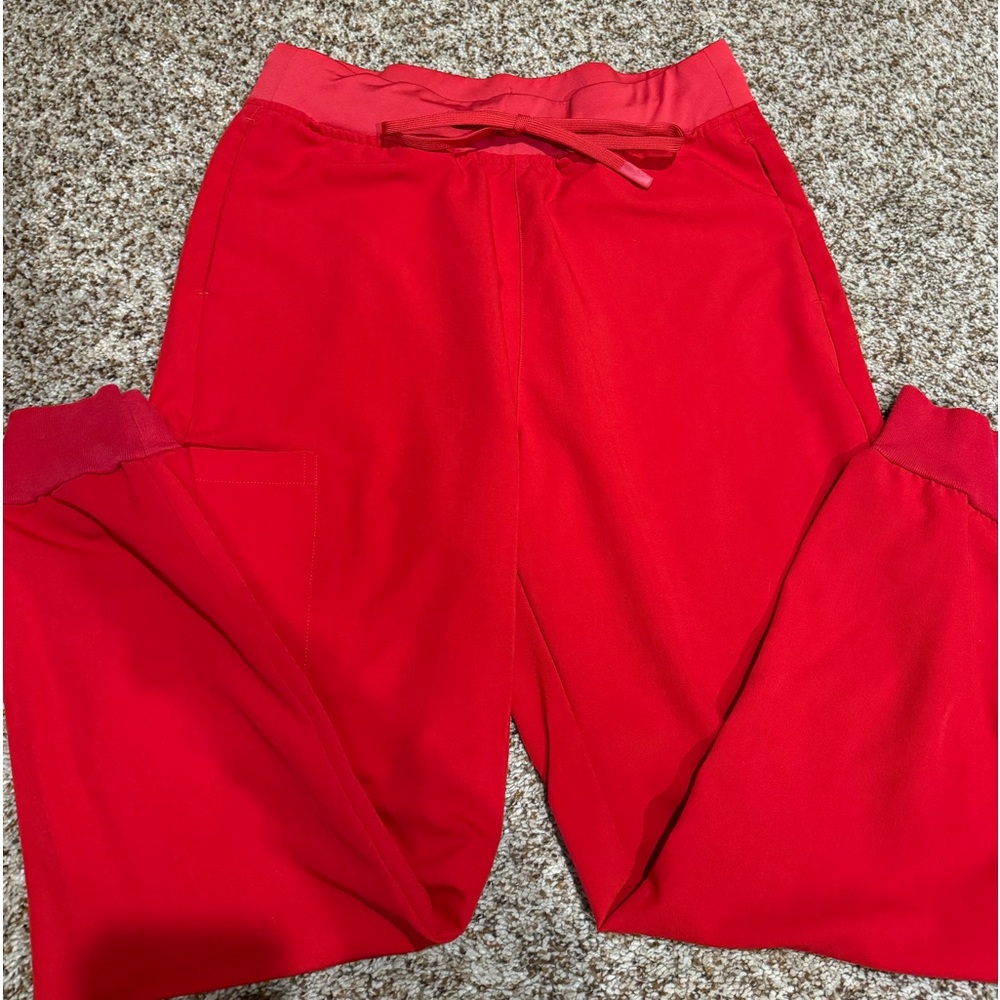 Red mandala scrubs set